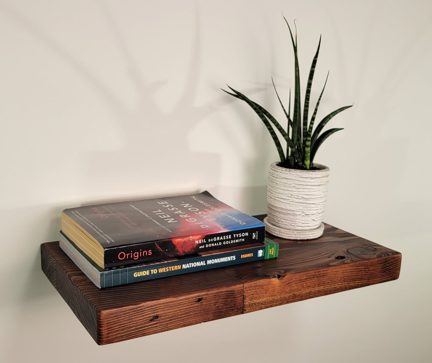 Reclaimed Floating Shelves, Plank Wood, Mid Century Modern Minimalist Sustainable, Hidden Bracket, 1.4" Thick