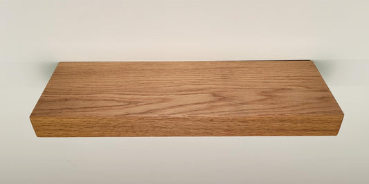 White Oak Floating Shelf, Mid Century Modern Minimalist American Hardwood, Hidden Bracket, 1.75" Thick