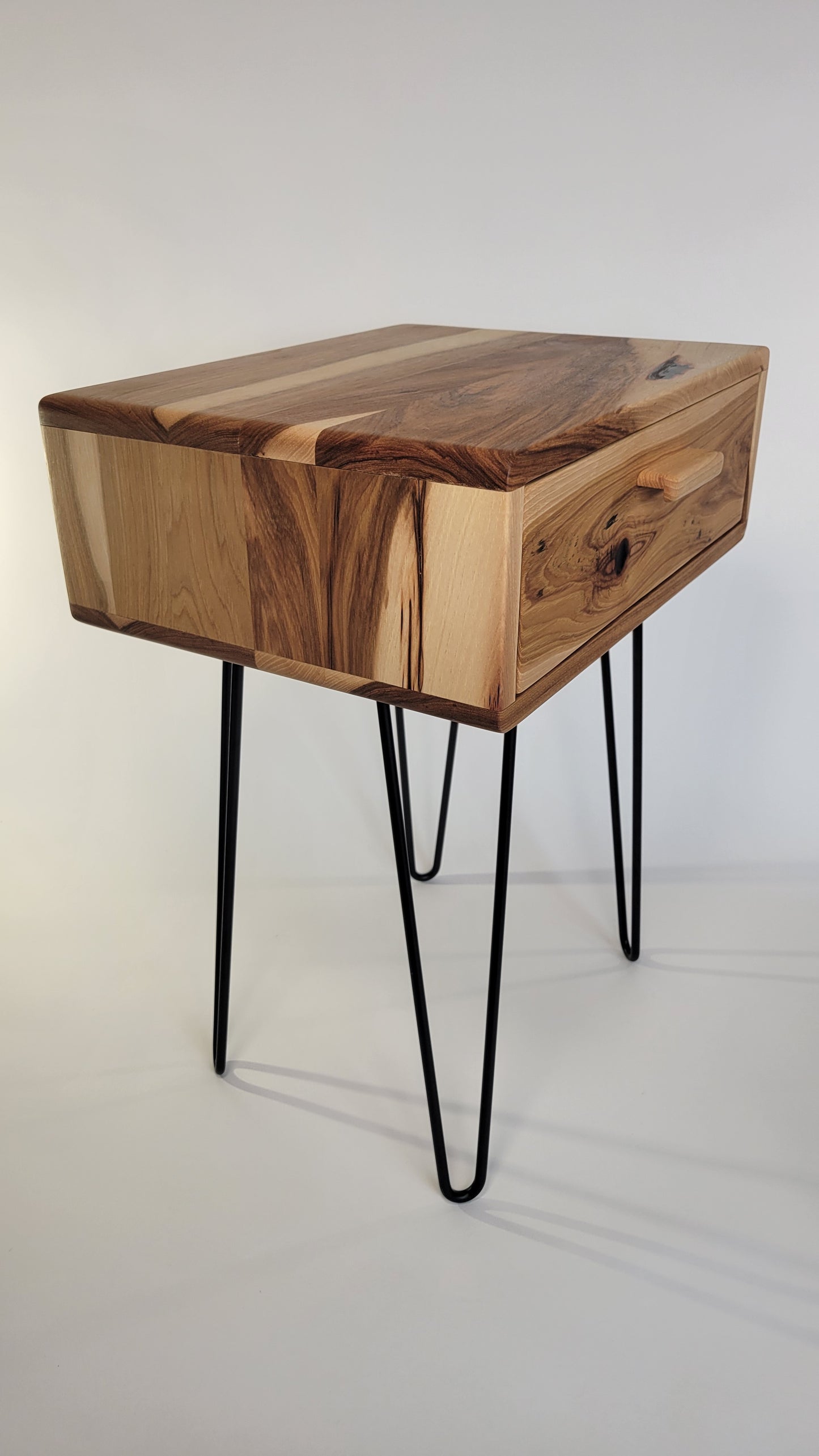 Sleek Modern Hardwood Nightstand with Sliding Drawer | Arbor Black