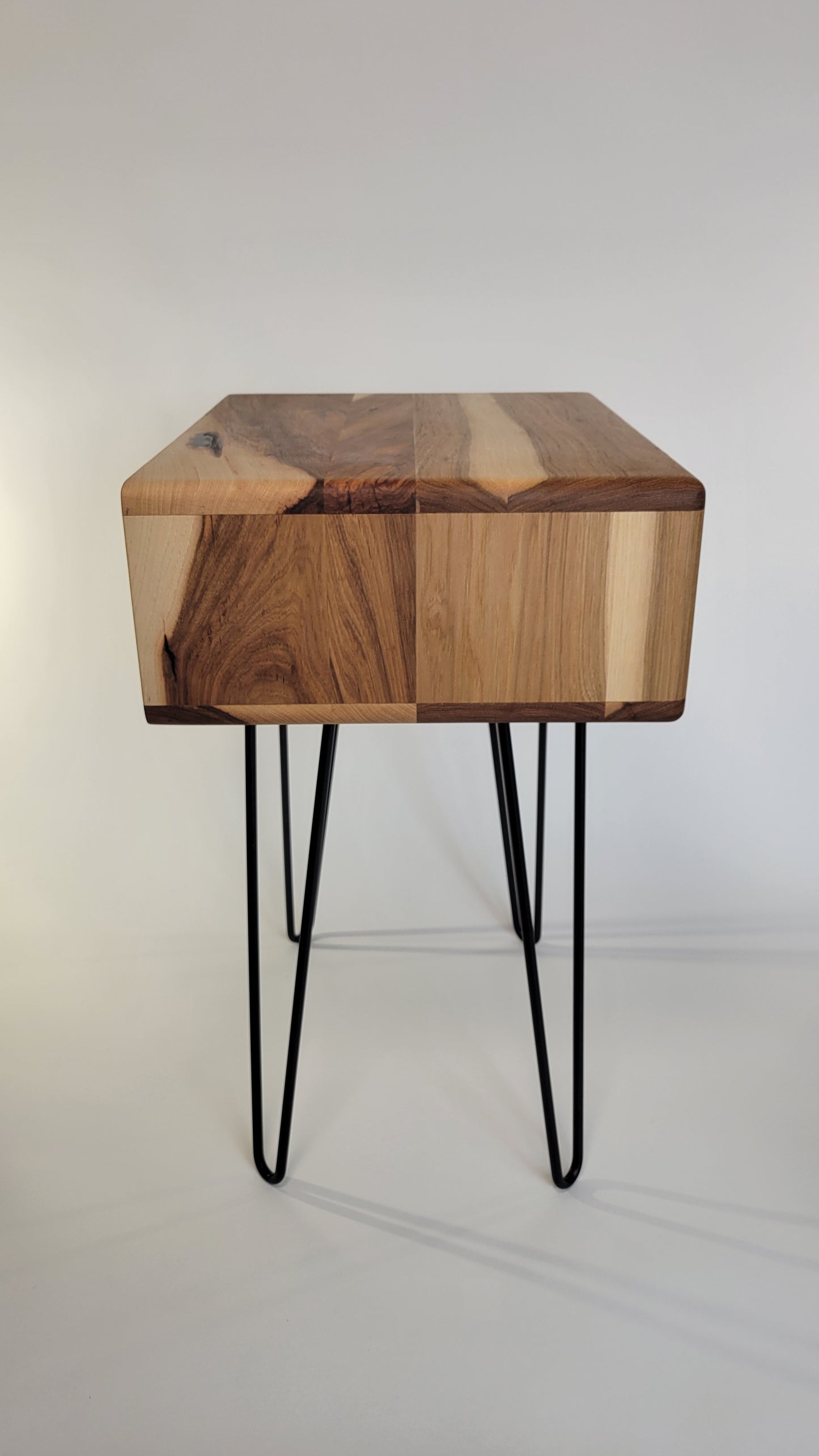 Sleek Modern Hardwood Nightstand with Sliding Drawer | Arbor Black