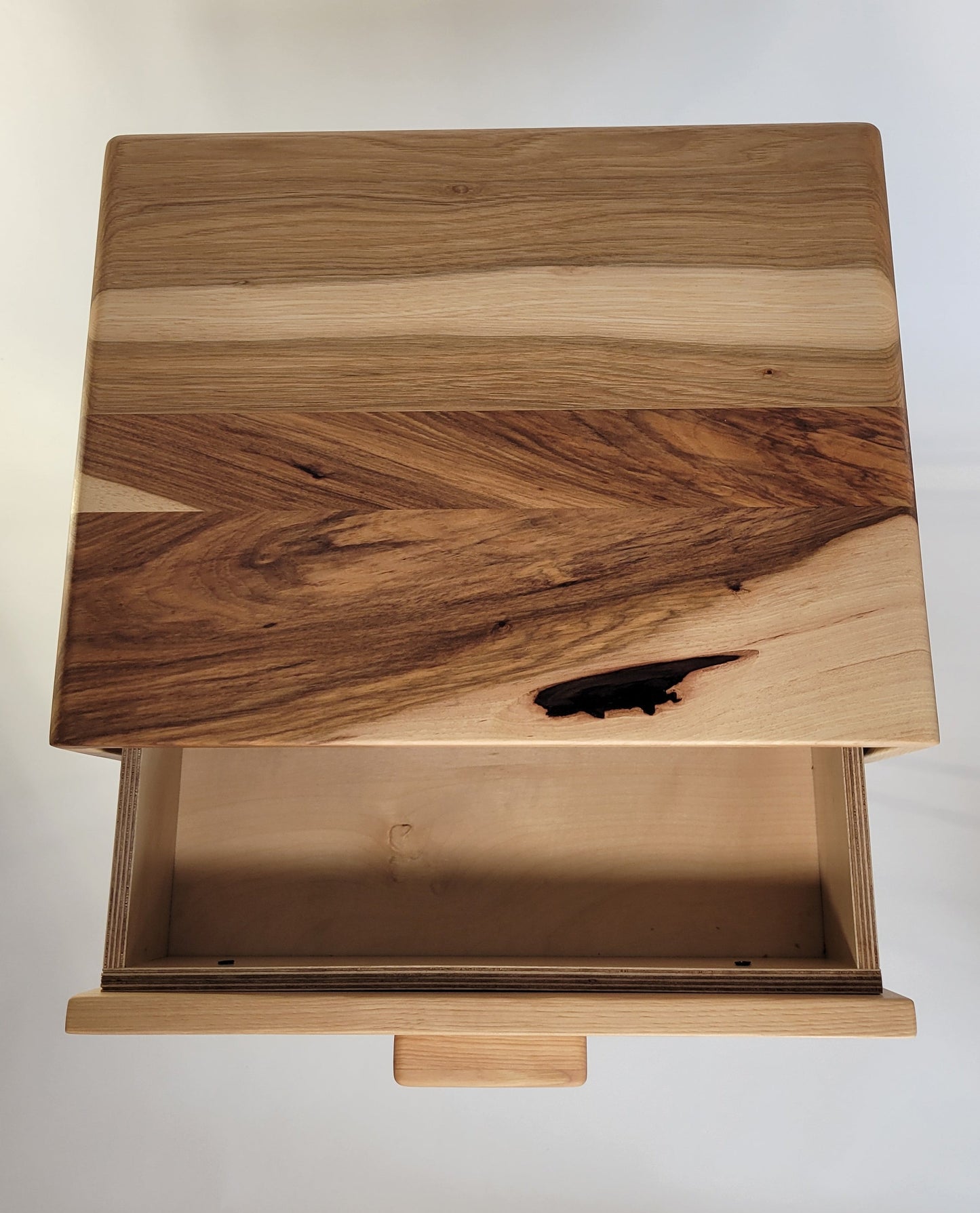 Sleek Modern Hardwood Nightstand with Sliding Drawer | Arbor Black