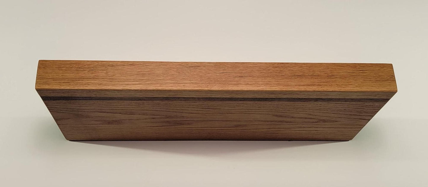White Oak, Walnut Floating Shelf, Mid Century Modern Hardwood, Hidden Bracket (1.75" Thick)