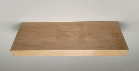 Maple Floating Shelf, Mid Century Modern Minimalist Sustainable American Hardwood, Hidden Bracket, 1.75" Thick