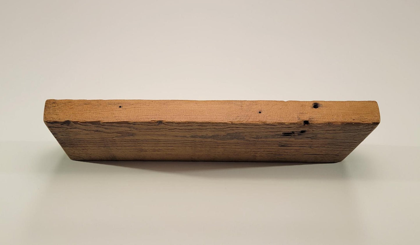 Reclaimed Rustic Wood Floating Shelf, Modern Natural Sustainable American Hardwood, Hidden Bracket, 1.5" Thick