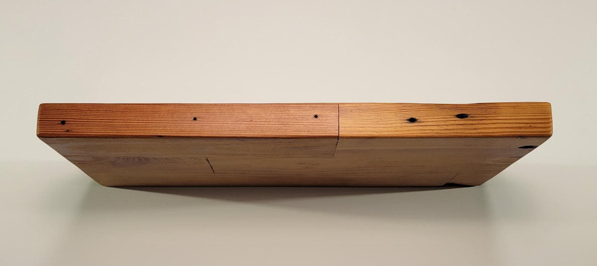 Reclaimed Floating Shelves, Plank Wood, Mid Century Modern Minimalist Sustainable,  Hidden Bracket, 1.4" Thick
