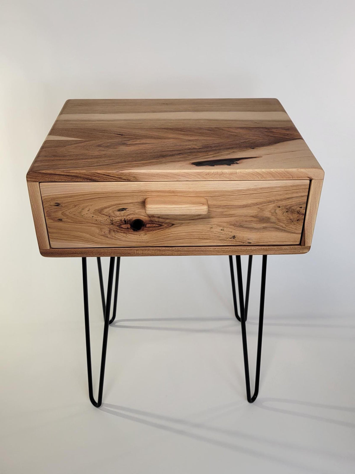 Sleek Modern Hardwood Nightstand with Sliding Drawer | Arbor Black