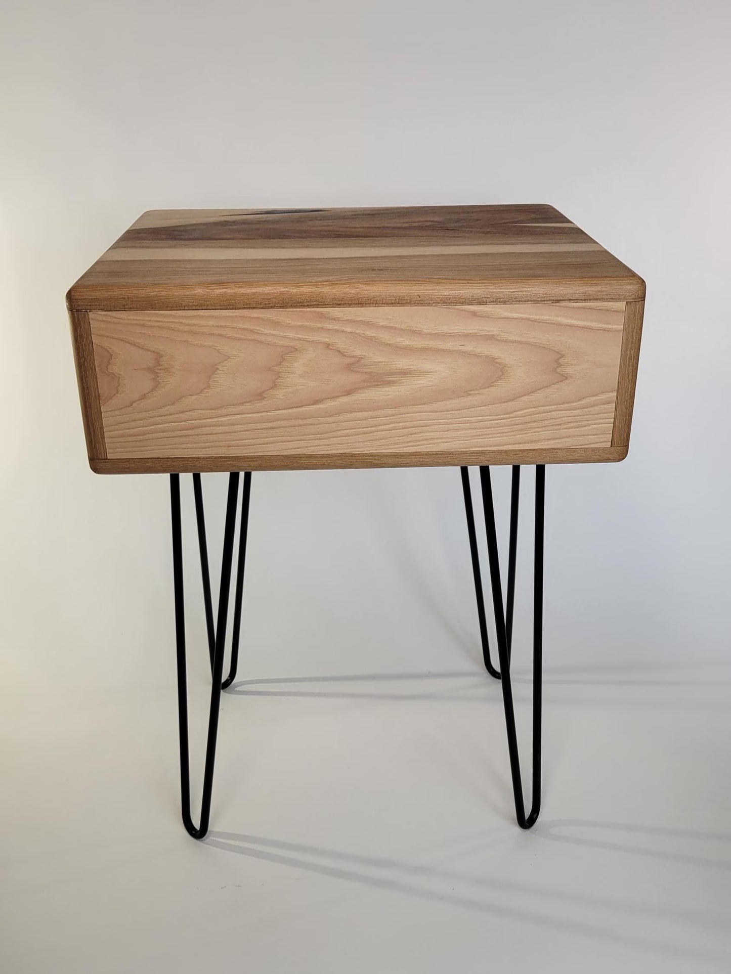 Sleek Modern Hardwood Nightstand with Sliding Drawer | Arbor Black