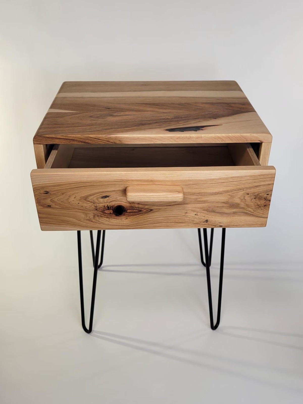 Sleek Modern Hardwood Nightstand with Sliding Drawer | Arbor Black