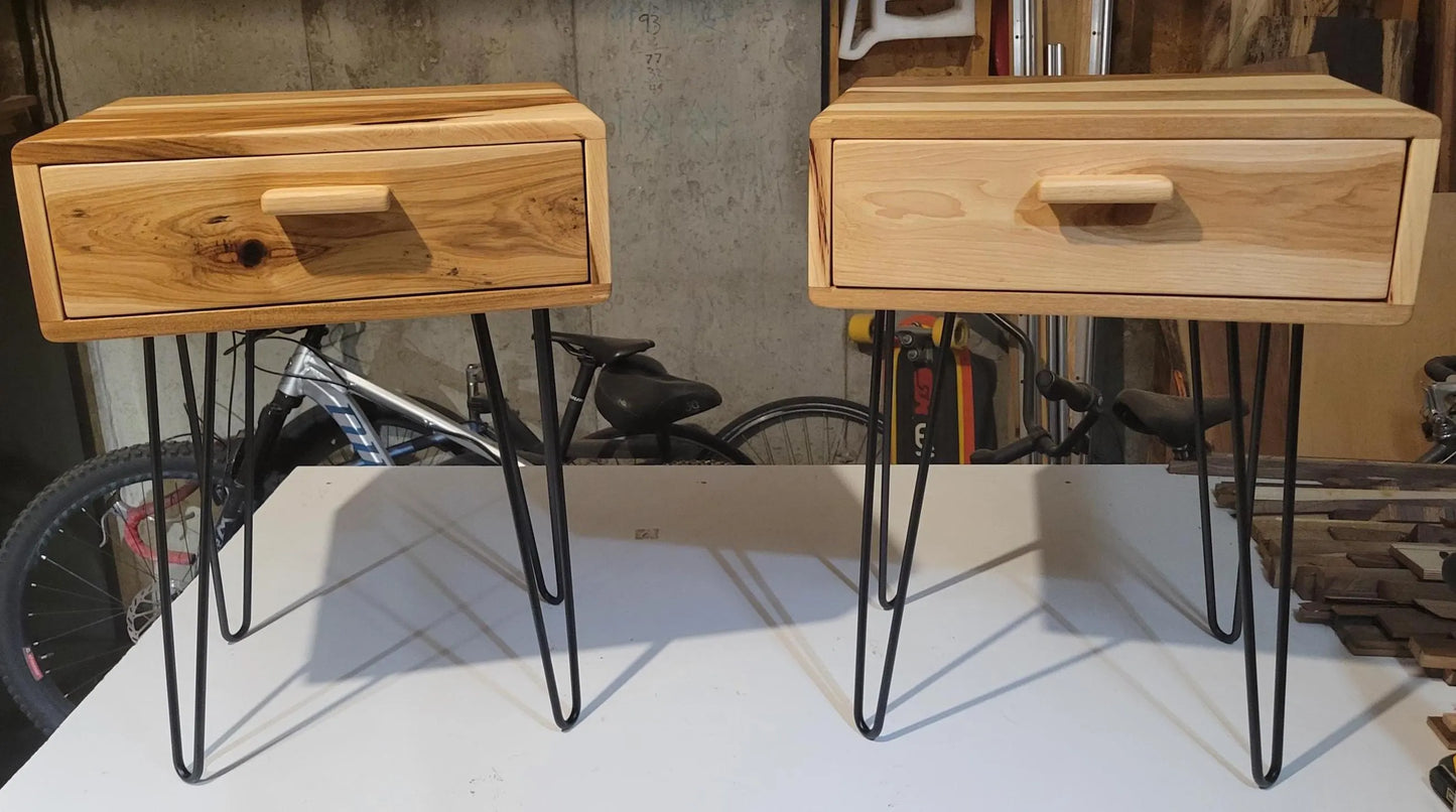 Sleek Modern Hardwood Nightstand with Sliding Drawer | Arbor Black