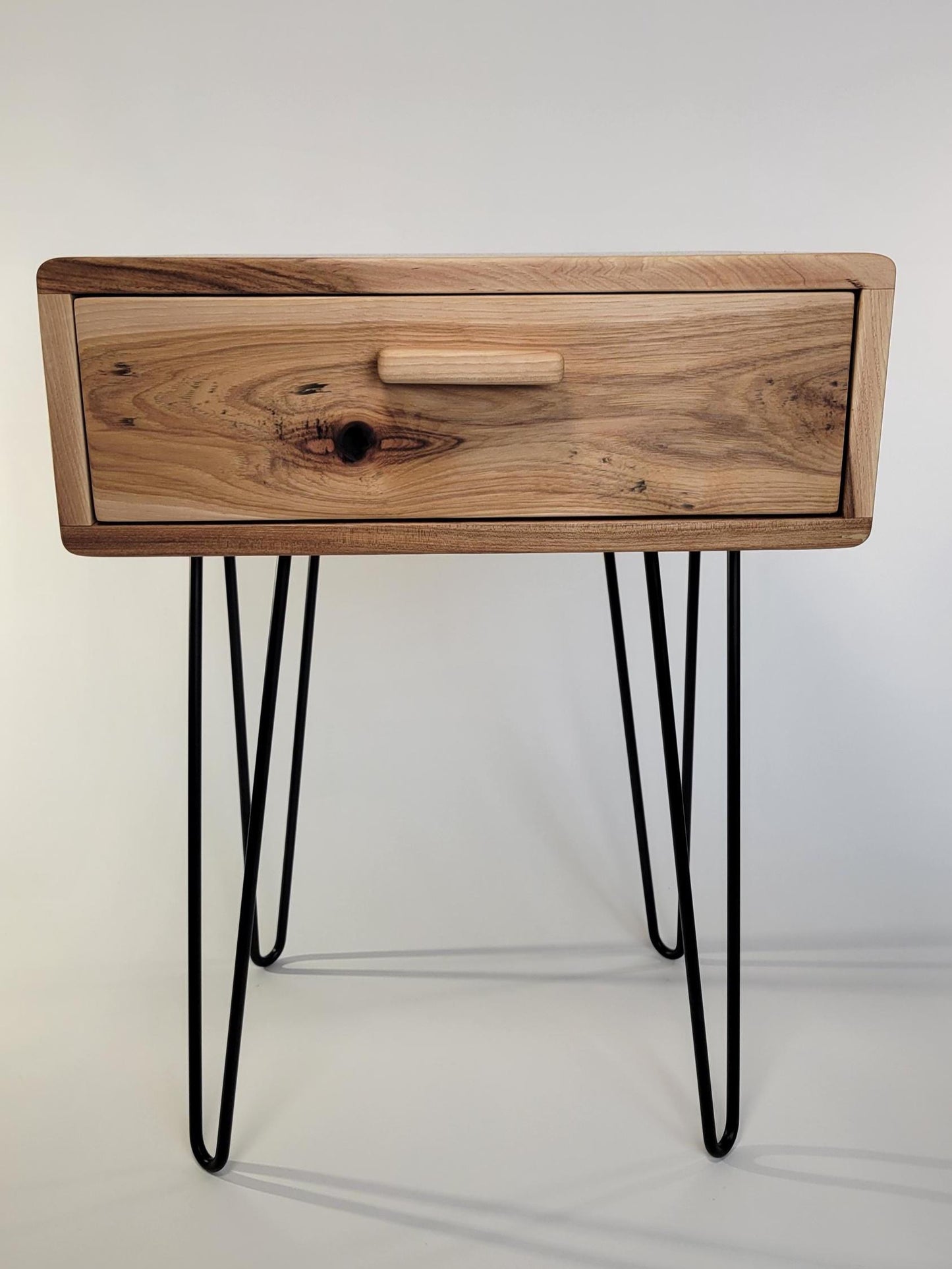 Sleek Modern Hardwood Nightstand with Sliding Drawer | Arbor Black