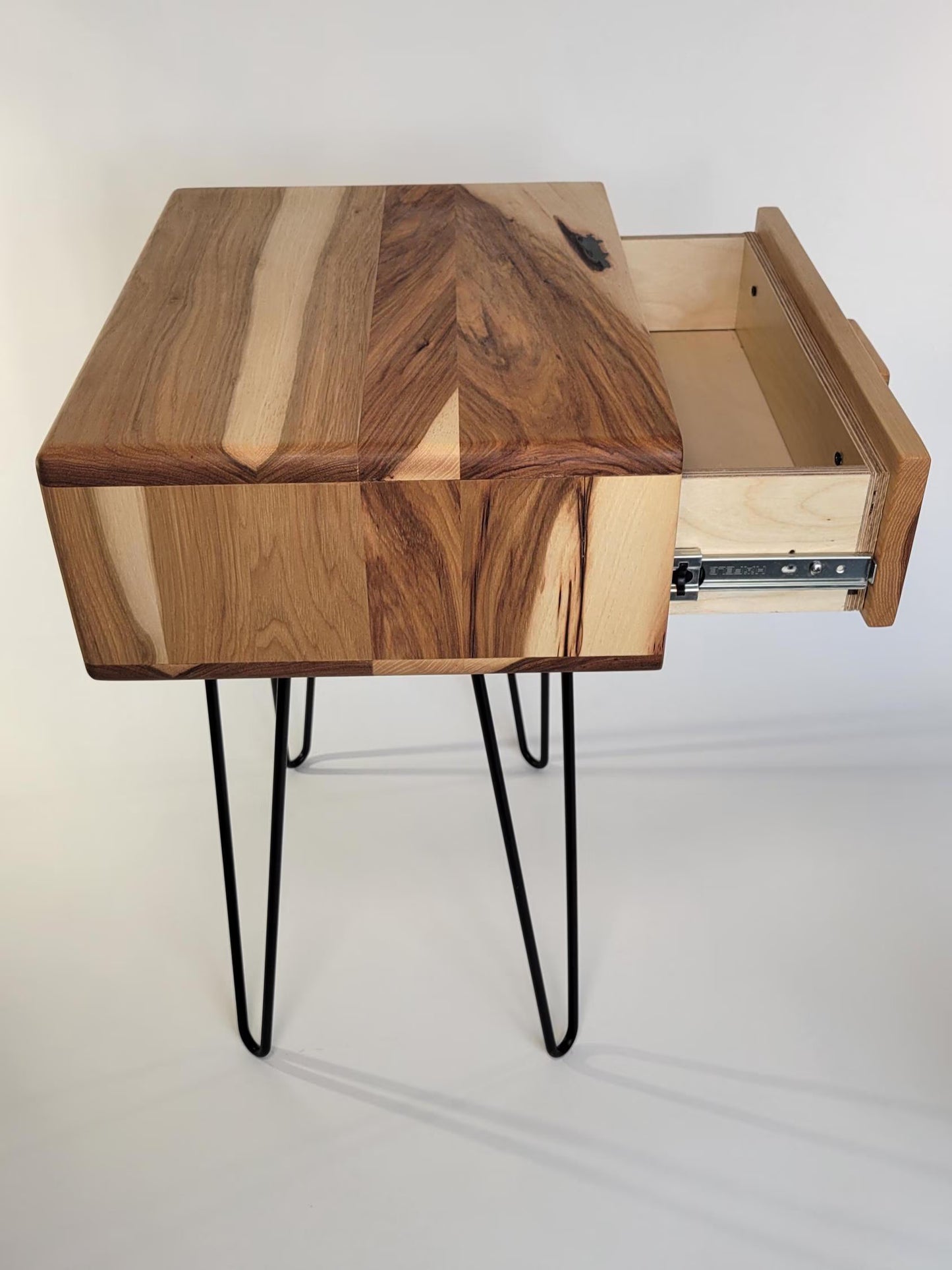 Sleek Modern Hardwood Nightstand with Sliding Drawer | Arbor Black