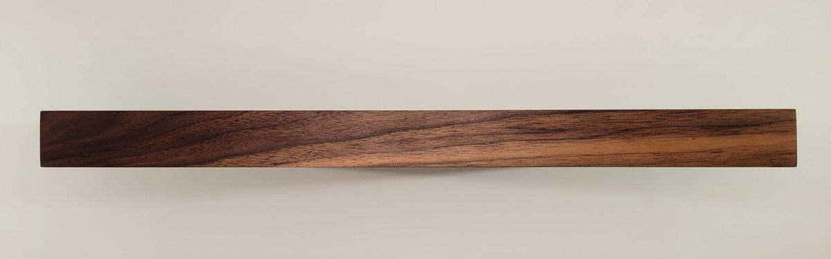 Walnut Floating Shelf, Squared Edges, Mid Century Modern Minimalist American Hardwood, Hidden Bracket