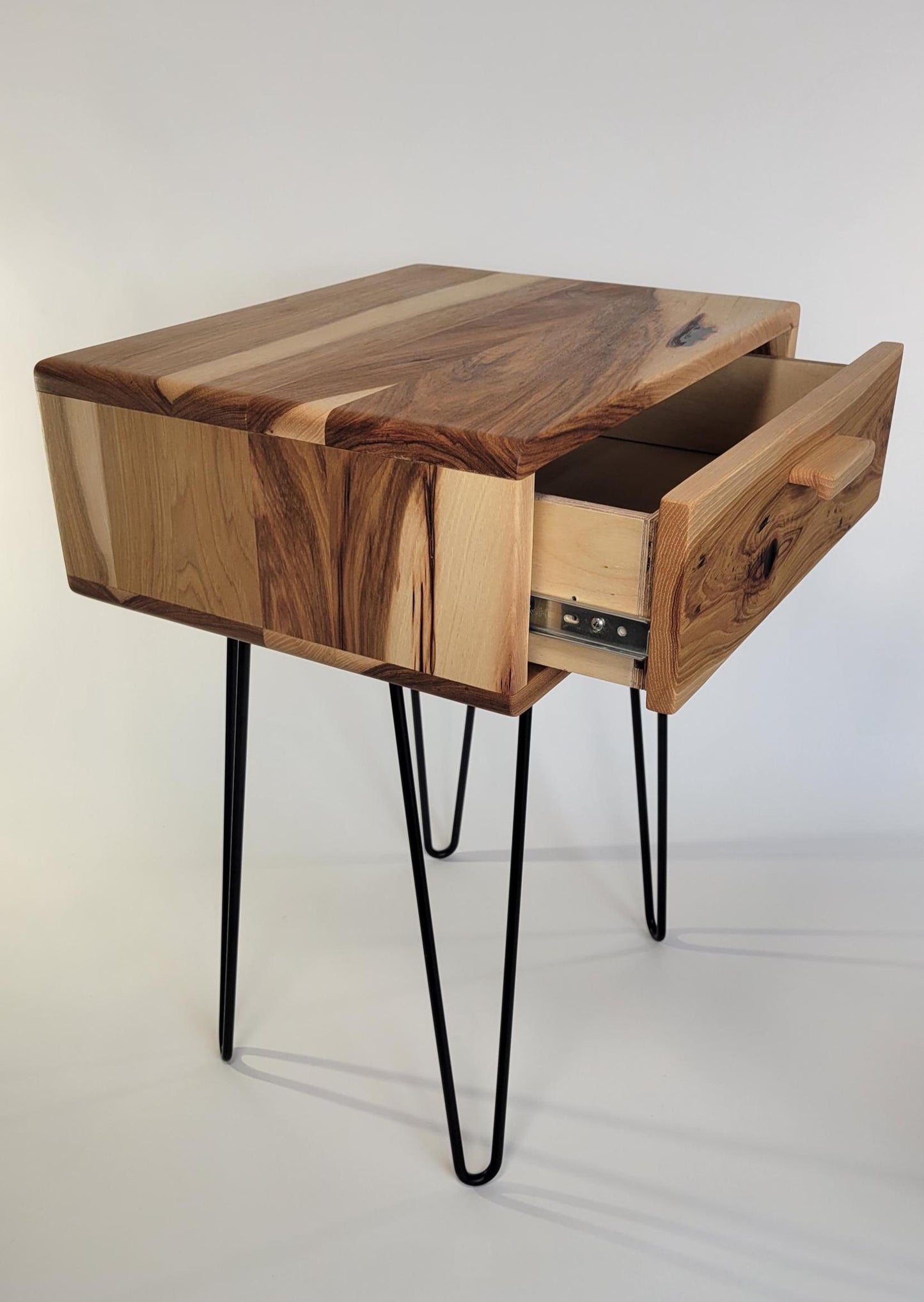 Sleek Modern Hardwood Nightstand with Sliding Drawer | Arbor Black